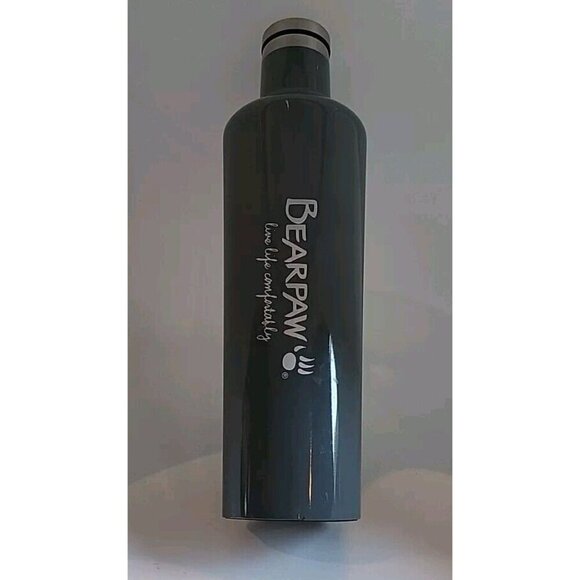 Graphite Grey Corkcicle 25oz Canteen, "BearPaw - Live Life Comfortably" White - Picture 3 of 7